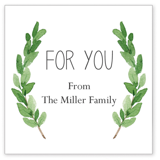 Two Sprigs Square Gift Stickers